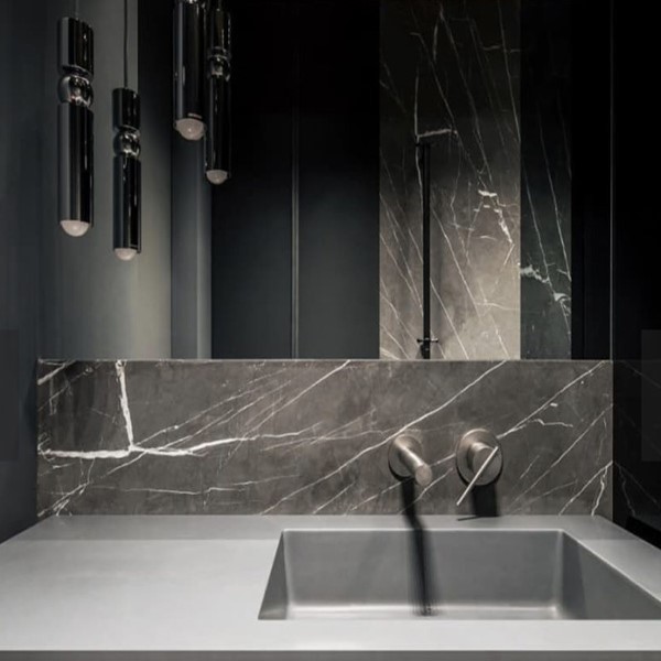 Armani Grey Marble Bathroom 1 Armani Grey Marble Bathroom 1