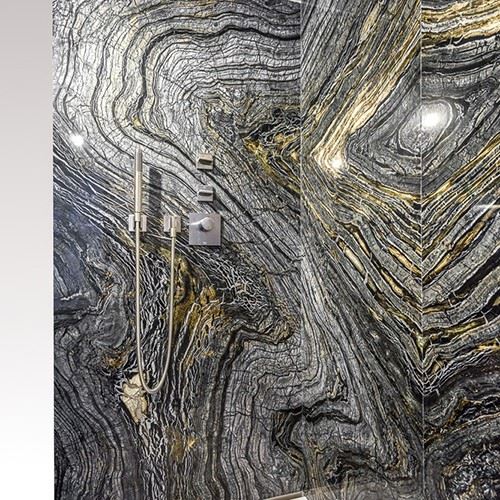 Silver Brown Wave Marble Bathroom 2