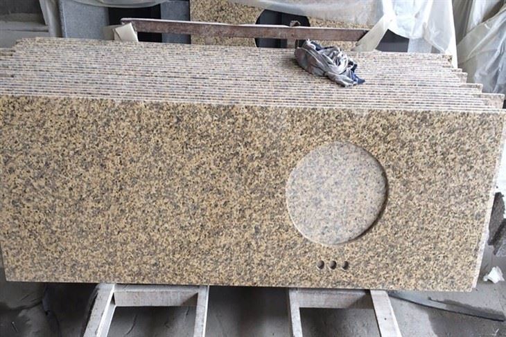 Tiger Yellow Granite Bathroom Vanity Tops