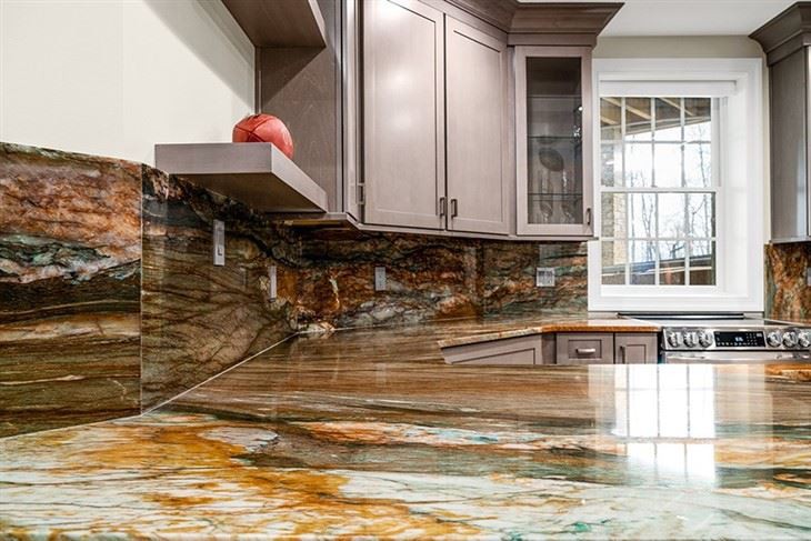Blue Louise Quartzite Kitchen Countertops